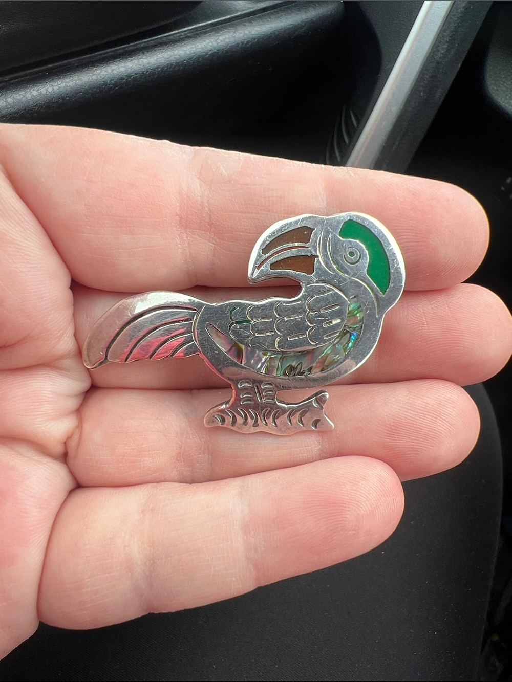Mexico 925 Sterling Toucan Brooch